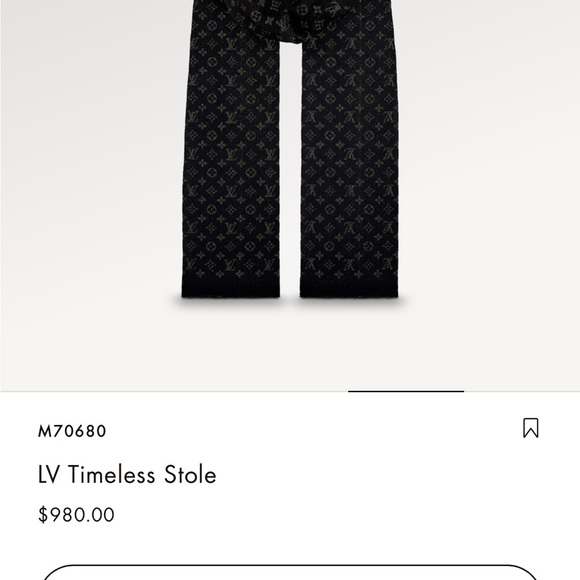 Louis Vuitton LV Timeless Stole - Noir - NWT - Picture 10 of 11